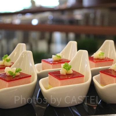 シャンパンと桃のムース