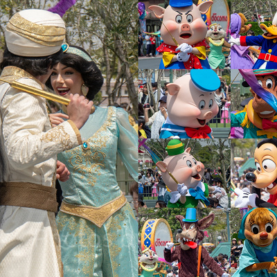 パレードの最後にやってくるキャラクターたち