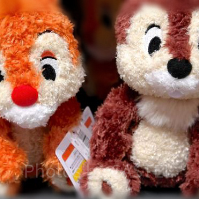 チップとデールのもこもこぬいぐるみ