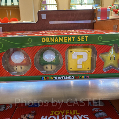 パワーアップアイテムのクリスマスオーナメントセット／USJクリスマスグッズ 2022