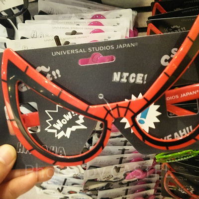 スパーダーマンの伊達眼鏡/ユニバーサルスタジオストアで撮影