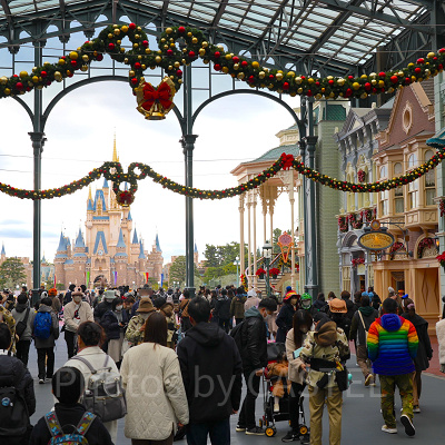 12月ディズニーランド混雑レポ：クリスマス装飾