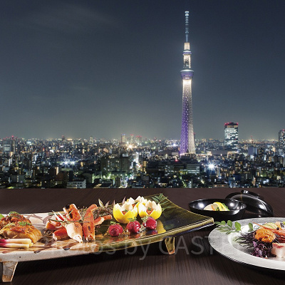 スカイツリー®ビューレストラン&バー簾のディナー（イメージ）