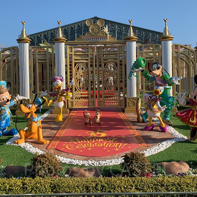 ディズニー35周年「Happiest Celebration!」エントランスモニュメント