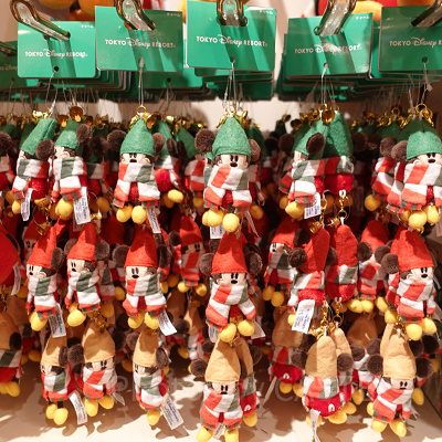 ディズニー・クリスマス・リルリンリングッズ：ぬいぐるみチャームセット