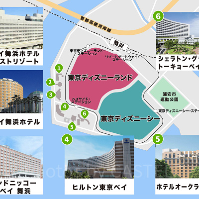 ディズニーオフィシャルホテル地図