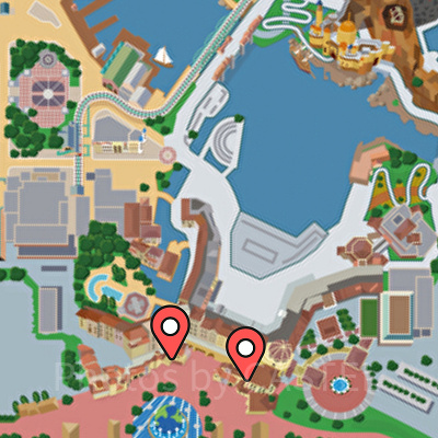 ディズニーシーのトイレマップ：メインエントランス