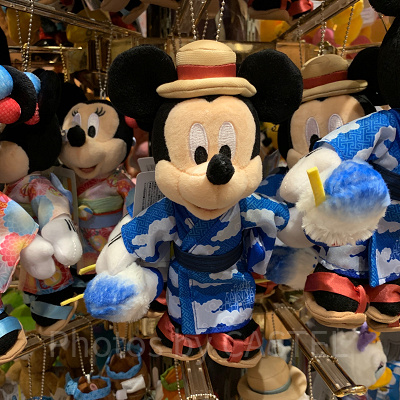 ディズニー浴衣ぬいぐるみバッジ