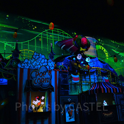 カリフォルニアアナハイムディズニーのアトラクション：ミッキー＆ミニーのランナウェイ・レイルウェイ