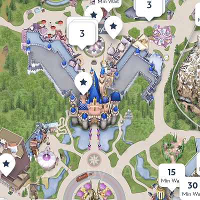 カリフォルニアアナハイムディズニー：公式アプリの５つのメインメニュー