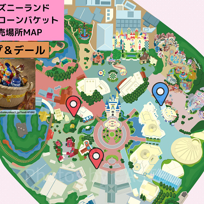 ディズニーランドのポップコーンバケット販売場所MAP：チップ＆デール
