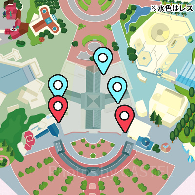 ディズニーランドのトイレマップ：ワールドバザール