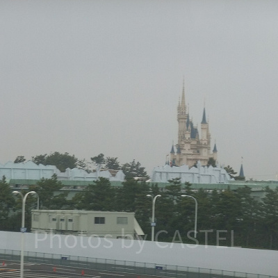 ディズニーリゾートラインから見るディズニーランド