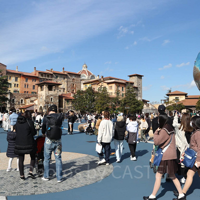 ディズニーシー3月混雑状況レポート：ディズニーシー・プラザ（9:45頃）