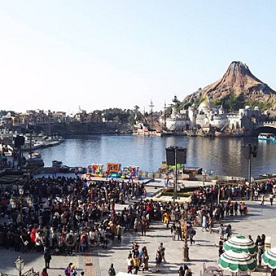 ホテルミラコスタバルコニールームから見たディズニーシー