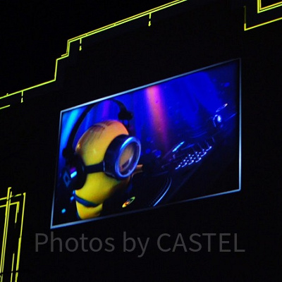 壁に映し出されるＤＪミニオン