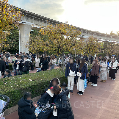 2022年12月のディズニーシーの入園（エントランス）の様子（7:40ごろ）