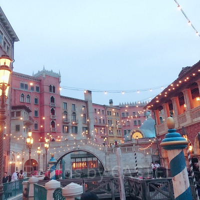 ディズニーシーの夕景