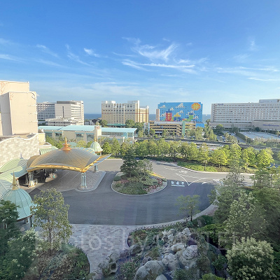 ファンタジースプリングスホテル ホテルエントランスサイドのビュー