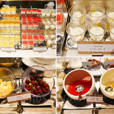 ファンタジースプリングスレストランの朝食ブッフェ：デザートメニュー