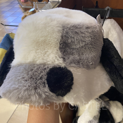 スヌーピーの耳付きふわふわバケットハット