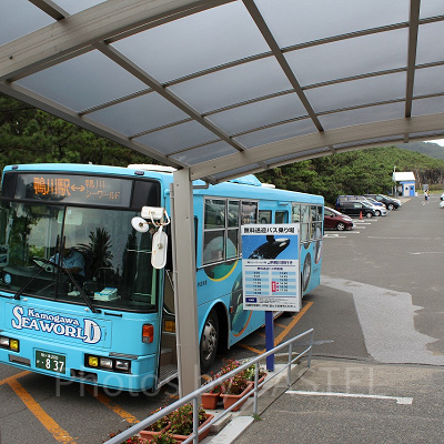 JR安房鴨川駅に向かう無料シャトルバス