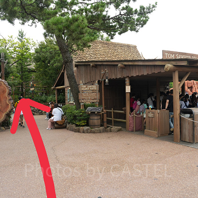 トムソーヤ島へのいかだ乗り場のさらに奥