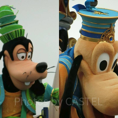 グーフィーとプルート同じ角度から！