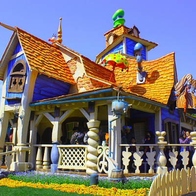 トゥーンタウン内グーフィーのペイントハウス