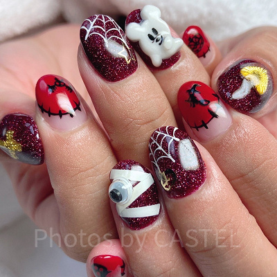 ハロウィンモチーフネイル