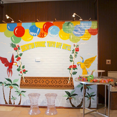 ハワイアンフェアのウォールアート