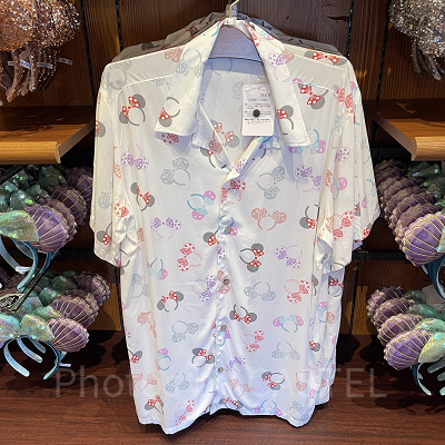 アロハシャツ（ディズニーカチューシャ柄グッズ）