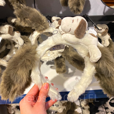 スヌーピーのマスコット付きカチューシャ（ベージュ）