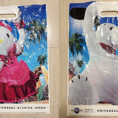 ハローキティとスヌーピーのお土産袋（Mサイズ）