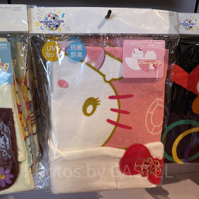 ハローキティのフード付きタオル