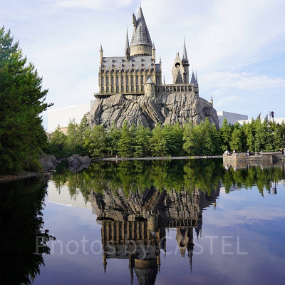 ブラックレイクに写る逆さホグワーツ城