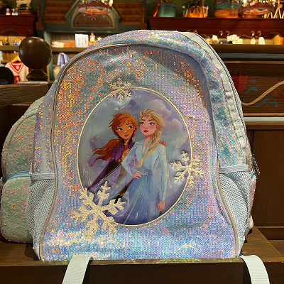 香港ディズニーアナ雪グッズ:アナとエルサのリュックサック