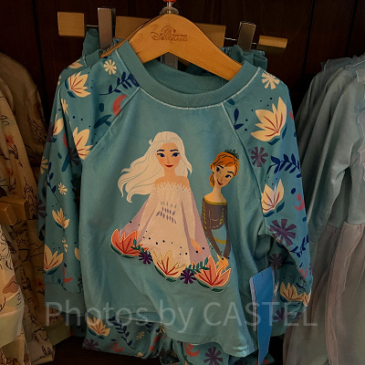 香港ディズニーアナ雪グッズ：アナとエルサのトレーナー（子供向け）