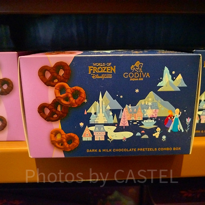 香港ディズニーアナ雪グッズ:【GODIVAコラボ】プレッツェル(ダーク/ミルク)セット