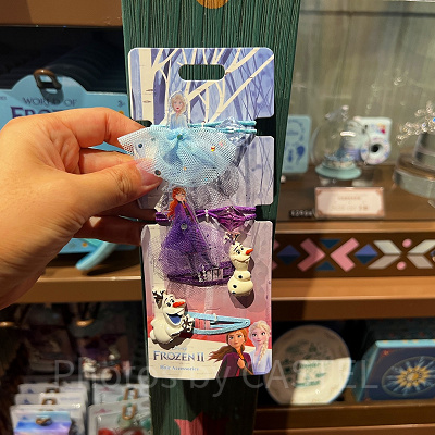 香港ディズニーアナ雪グッズ：メッシュ調ヘアクリップセット（オラフ・エルサ・アナ）