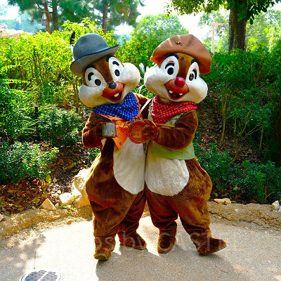 香港ディズニーのグリーティング:グリズリーガルチのチップ&デール
