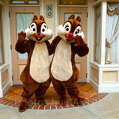 香港ディズニーのグリーティング:メインストリートUSAのチップ&デール