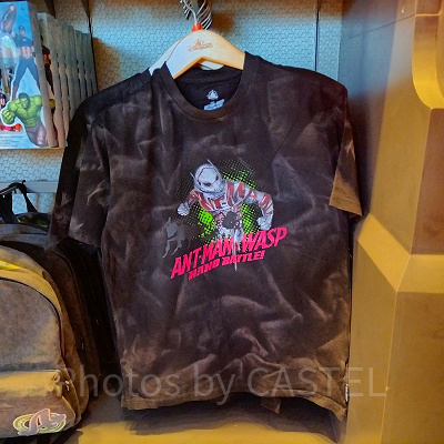 香港ディズニーマーベルグッズ:アントマンのTシャツ(黒)