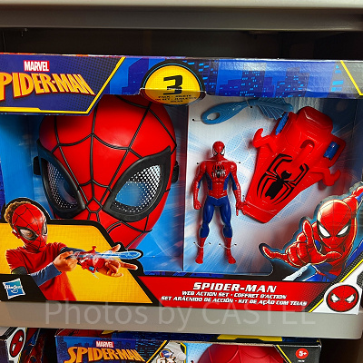香港ディズニーマーベルグッズ:コミック版スパイダーマンなりきりマスク&シューター
