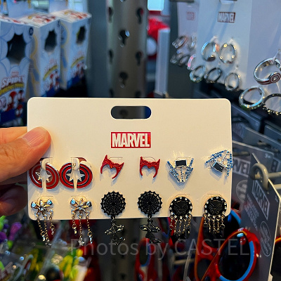 香港ディズニーマーベルグッズ：マーベルピアスセット