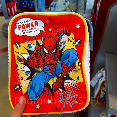 香港ディズニーマーベルグッズ:スパイダーマンのミニコットンポーチ