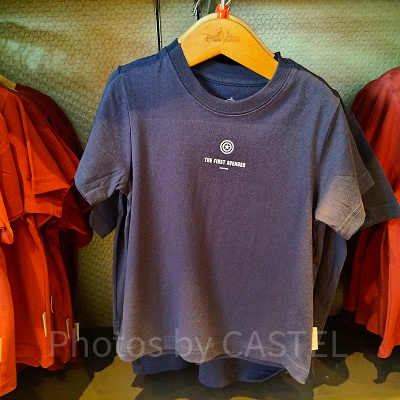 香港ディズニーマーベルグッズ:ザ・ファースト・アベンジャーのTシャツ(ネイビー)