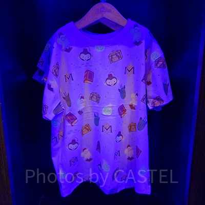 香港ディズニーミスティックマナーグッズ:ミスティックマナー総柄Tシャツ(白)