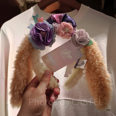 香港ディズニー20周年「ダッフィー＆フレンズ・グランドセレブレーショングッズ」：クッキーアンの花柄カチューシャ