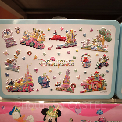 香港ディズニー20周年「フレンドタスティック」グッズ：バターチョコクッキー缶